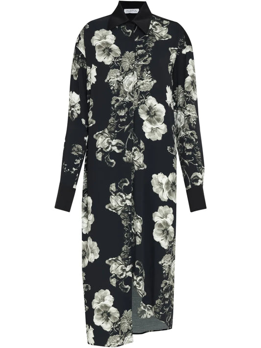 Floral-Print Shirt Dress