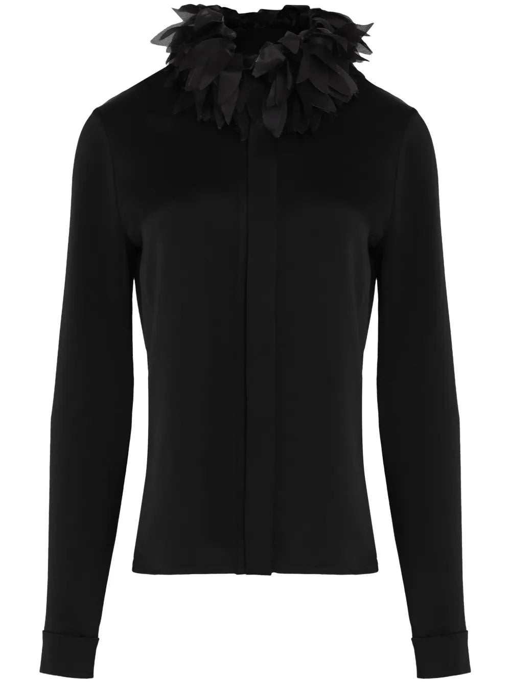 Floral-Appliqué Blouse