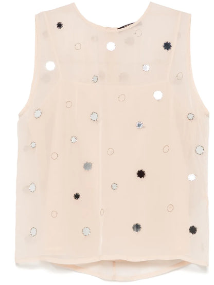 Appliqué-Detailing Tank Top