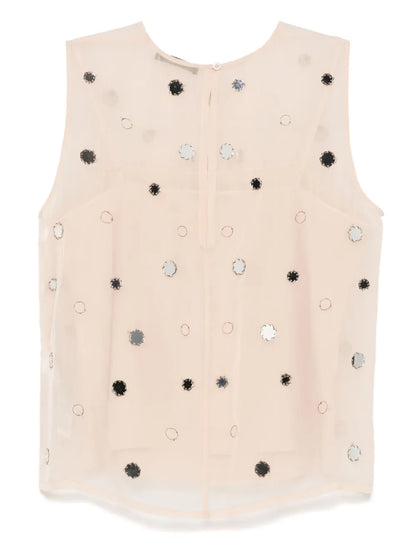 Appliqué-Detailing Tank Top