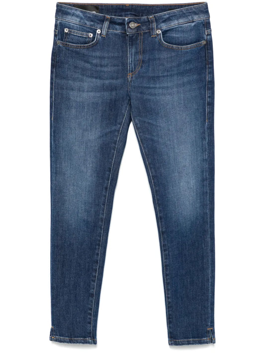 Logo-Patch Skinny Jeans