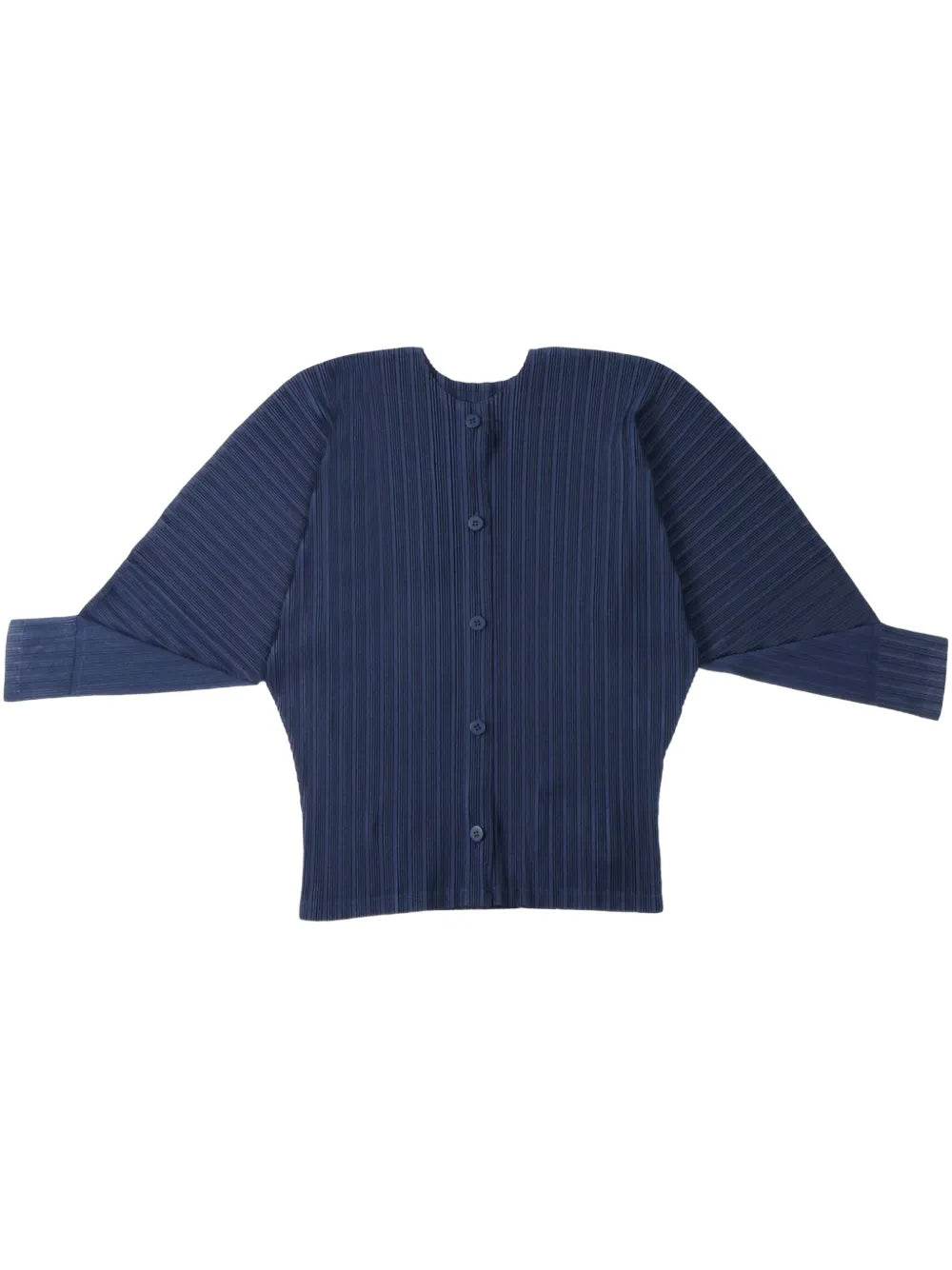 Ribbed Pleated Cardigan
