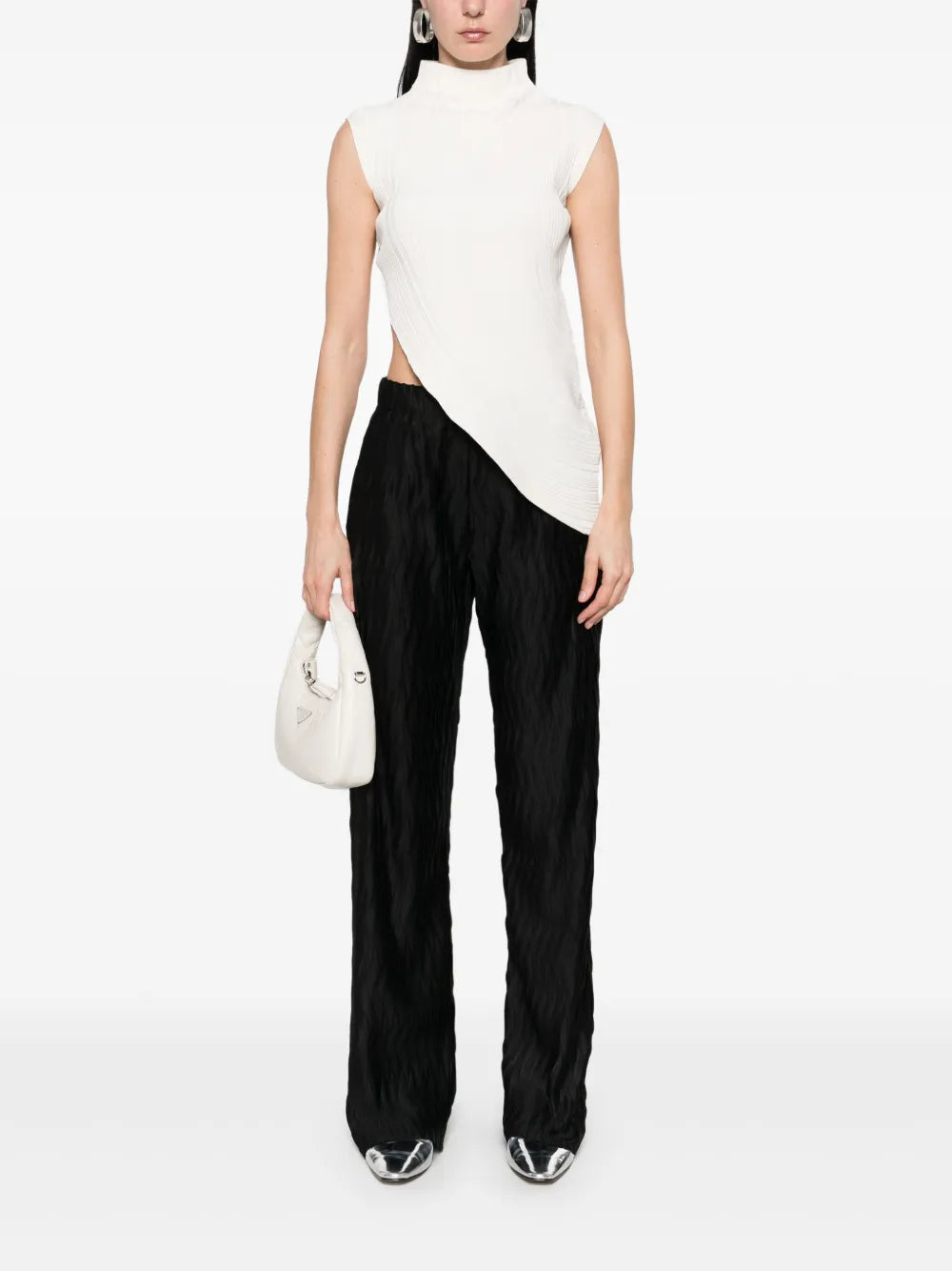 Plissé Tapered Trousers