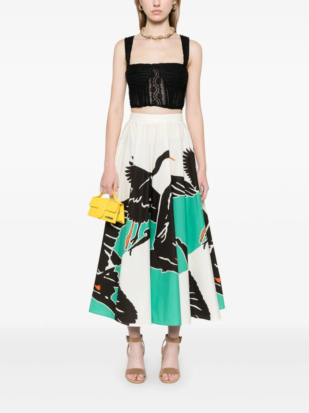 Graphic-Print Skirt