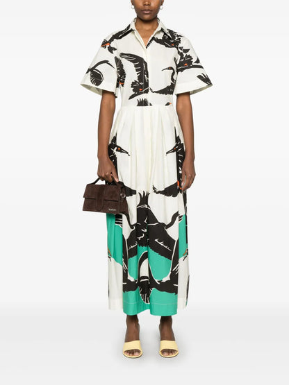 Graphic-Print Shirtdress