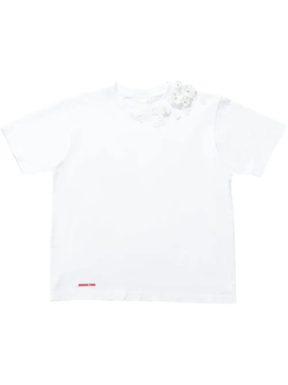 Floral-Appliqué T-Shirt