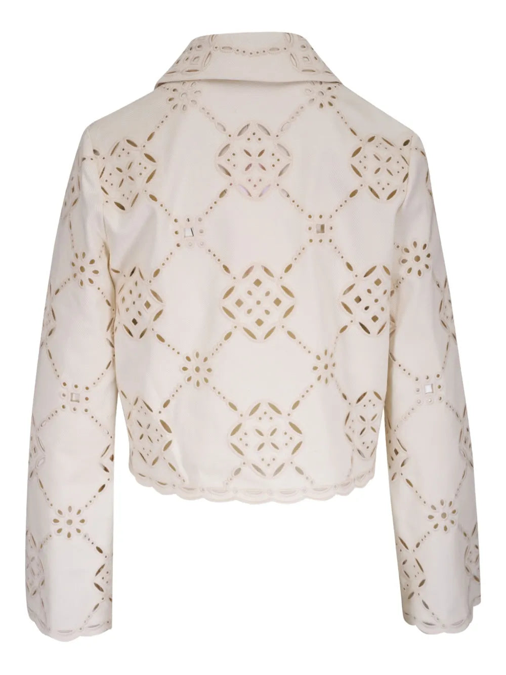 Adelaide Lace-Detail Cropped Jacket