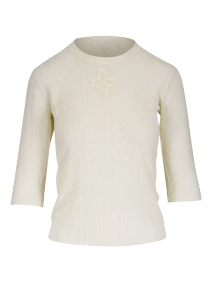 Floral-Appliqué T-Shirt