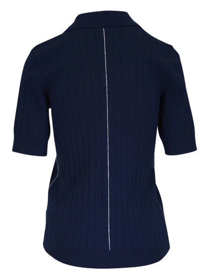 Contrast-Piping Top