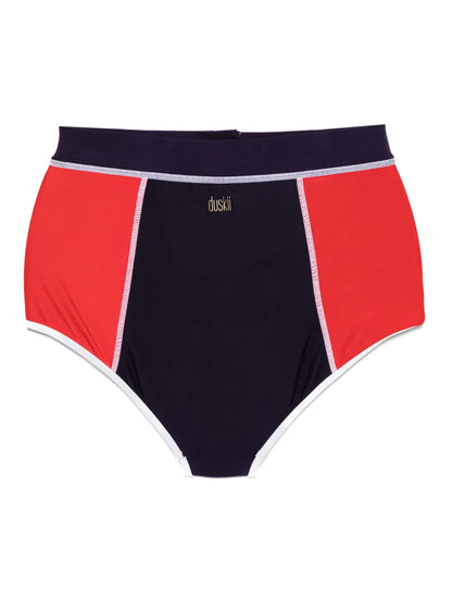 High-Waisted Zipped Swim Bottom