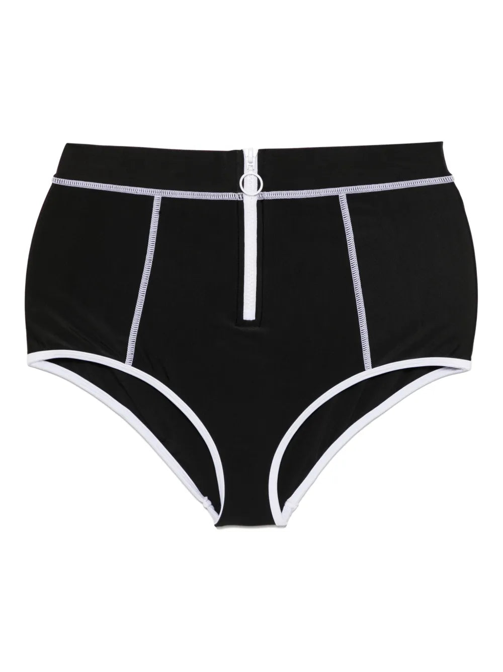 High-Waisted Zipped Swim Bottom