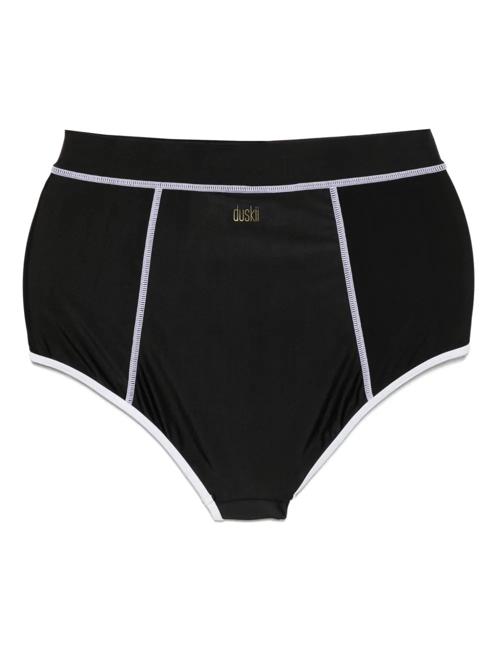 High-Waisted Zipped Swim Bottom