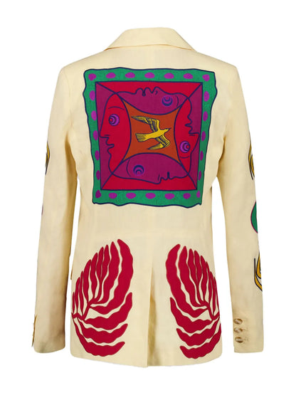 Custard Linen Blazer