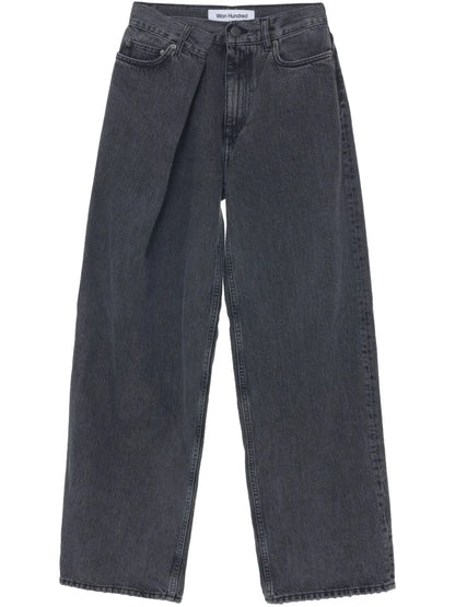 Pleat-Detailing Jeans