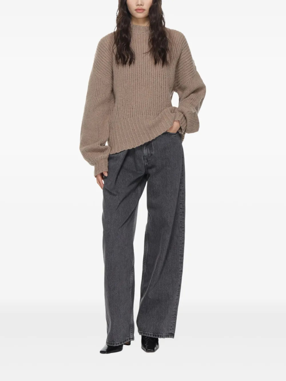 Pleat-Detailing Jeans