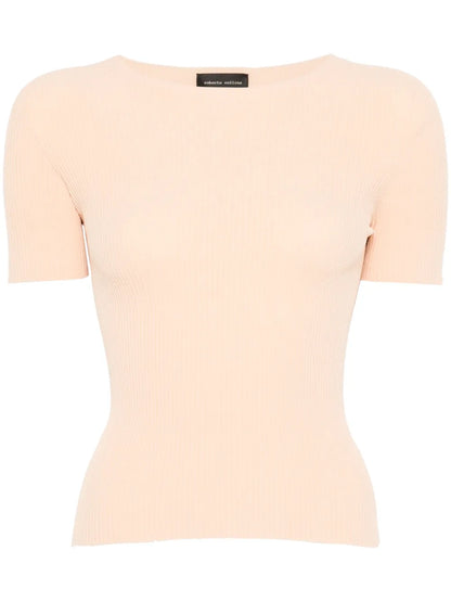 Fine-Ribbed T-Shirt