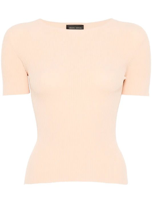 Fine-Ribbed T-Shirt