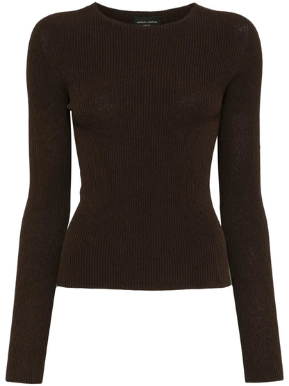 Fine-Ribbed Top
