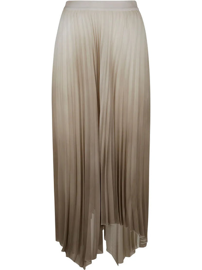 Plissé-Effect Midi Skirt