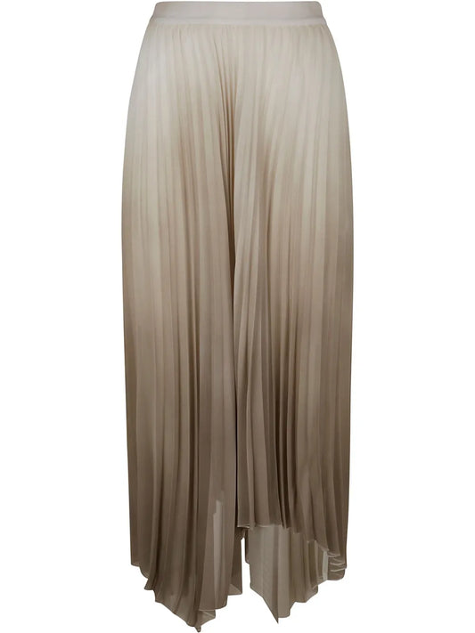 Plissé-Effect Midi Skirt