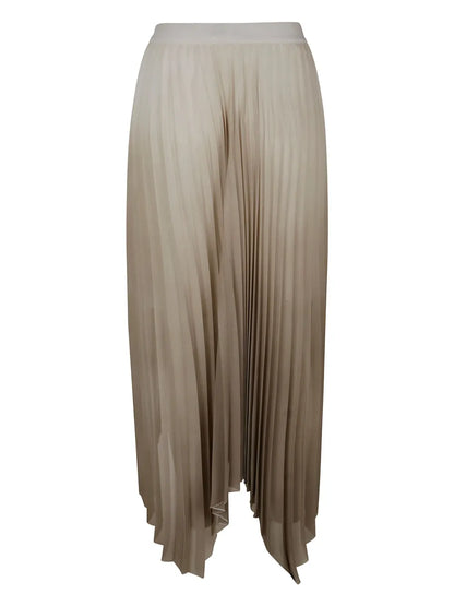 Plissé-Effect Midi Skirt