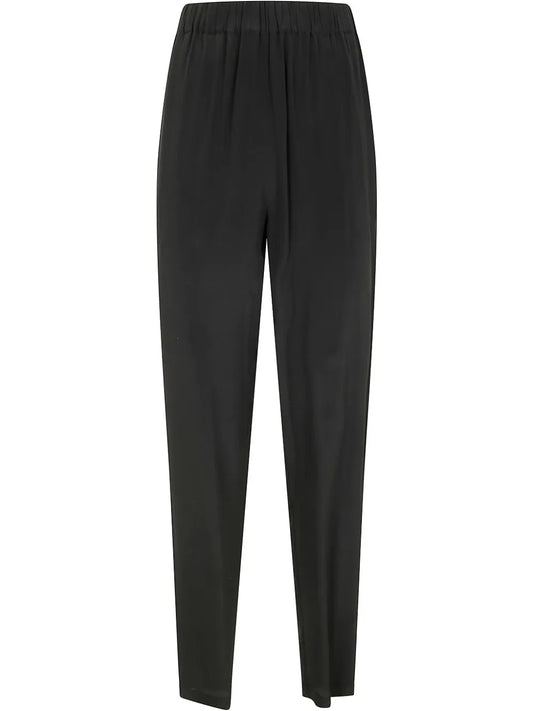 Silk Tapered Trousers
