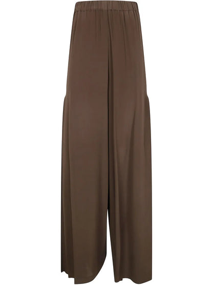Silk Wide-Leg Trousers