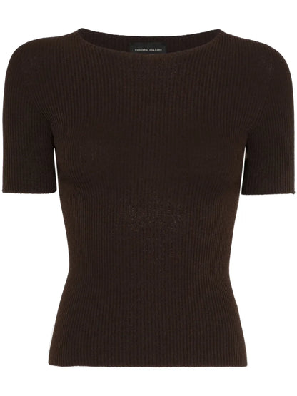 Fine-Ribbed T-Shirt