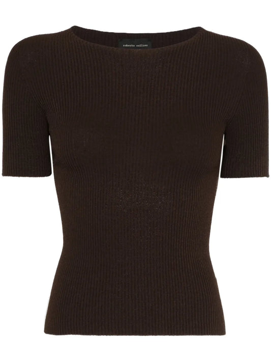 Fine-Ribbed T-Shirt