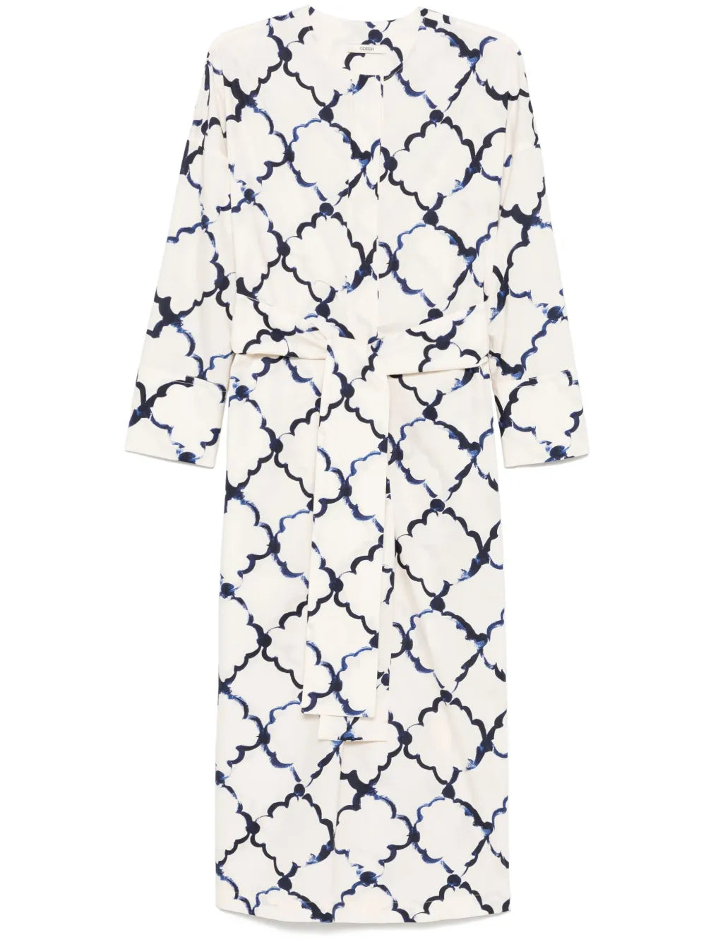 Graphic-Print Midi Dress