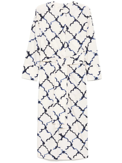 Graphic-Print Midi Dress