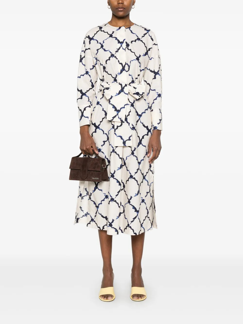 Graphic-Print Midi Dress