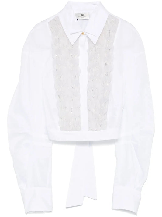Ruffle-Detail Cotton Shirt