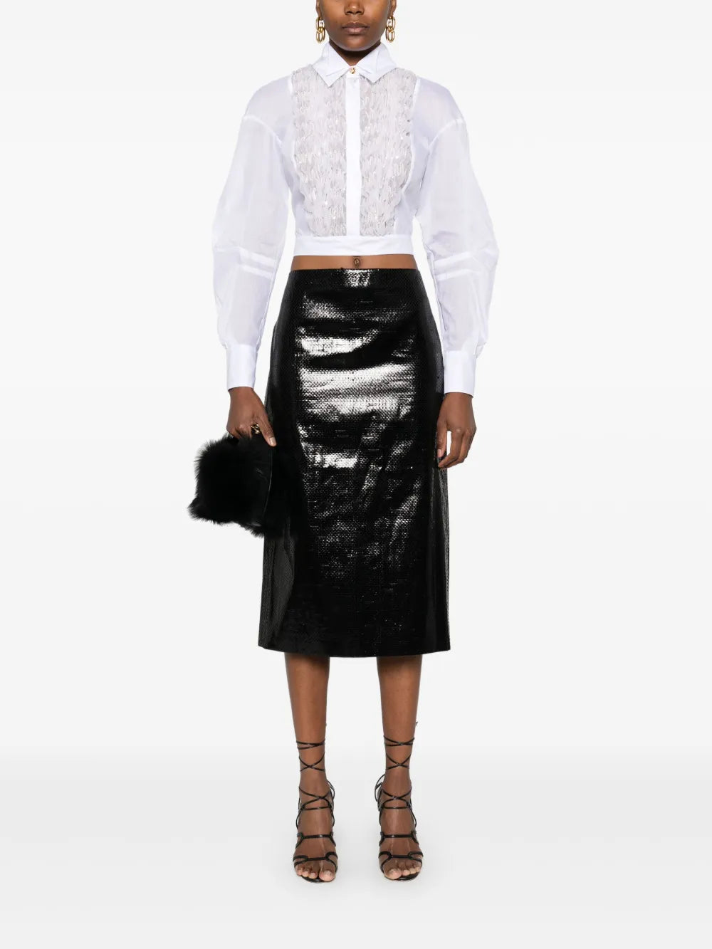 Ruffle-Detail Cotton Shirt
