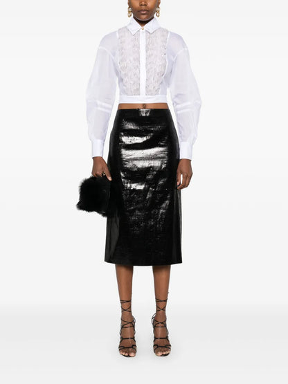 Ruffle-Detail Cotton Shirt