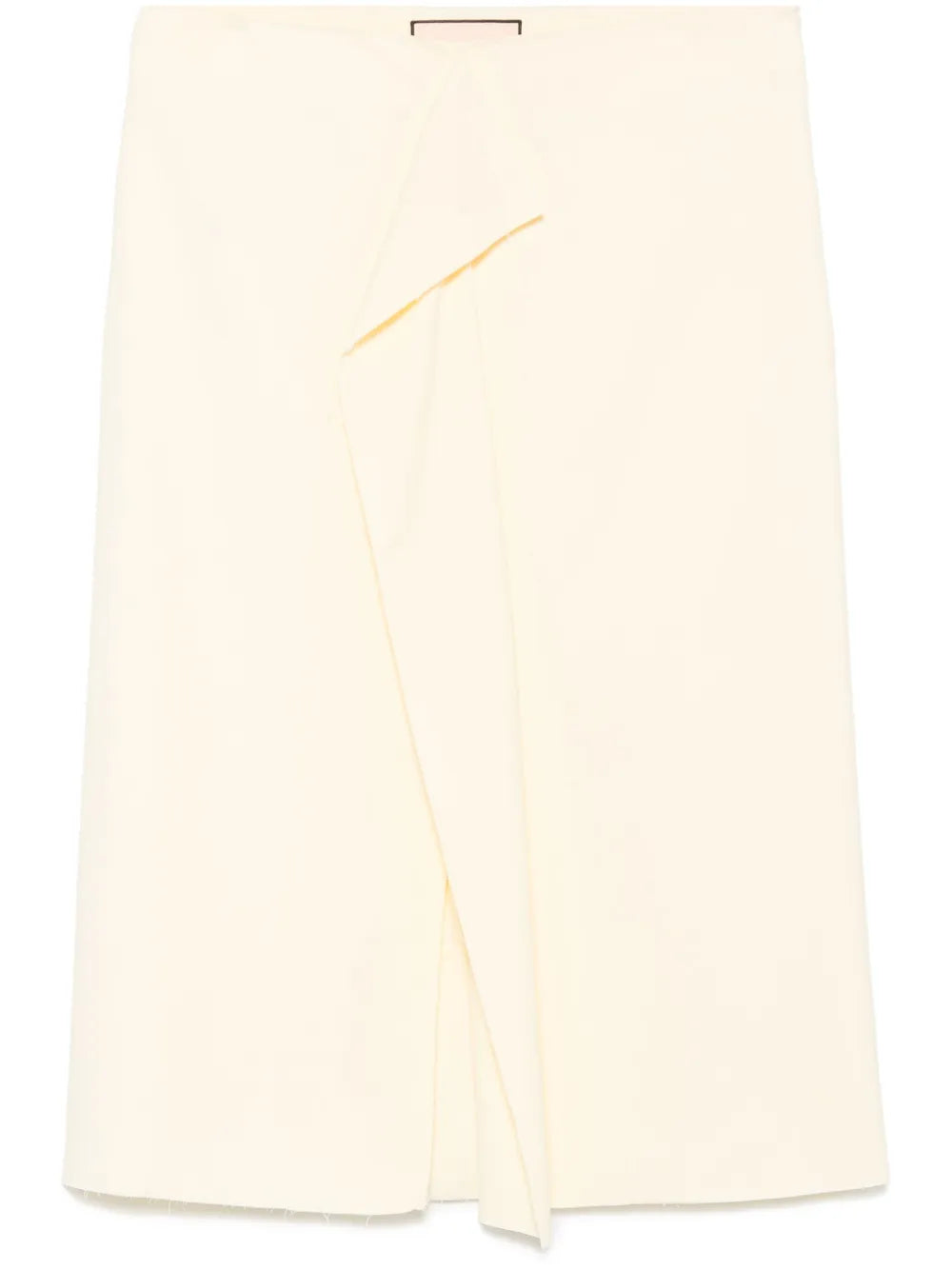 Draped-Detail Midi Dress