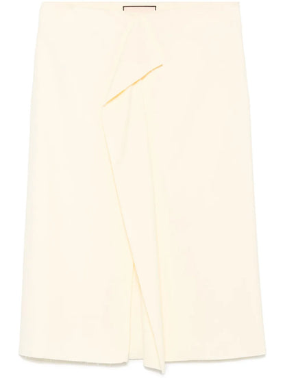 Draped-Detail Midi Dress