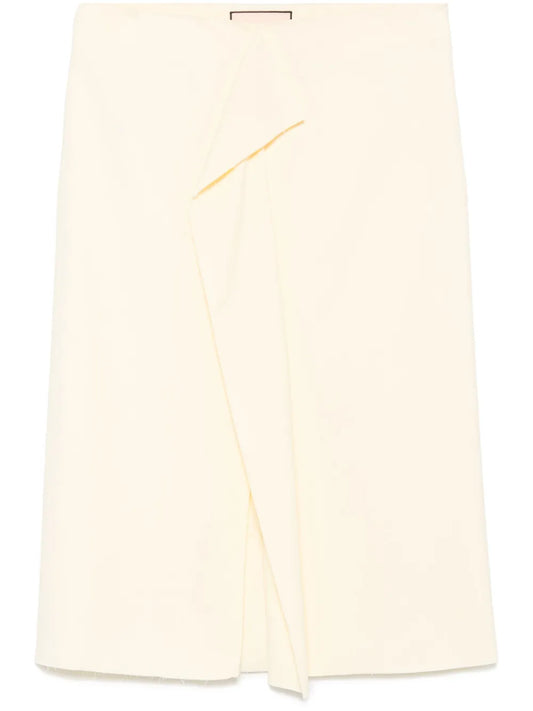 Draped-Detail Midi Dress
