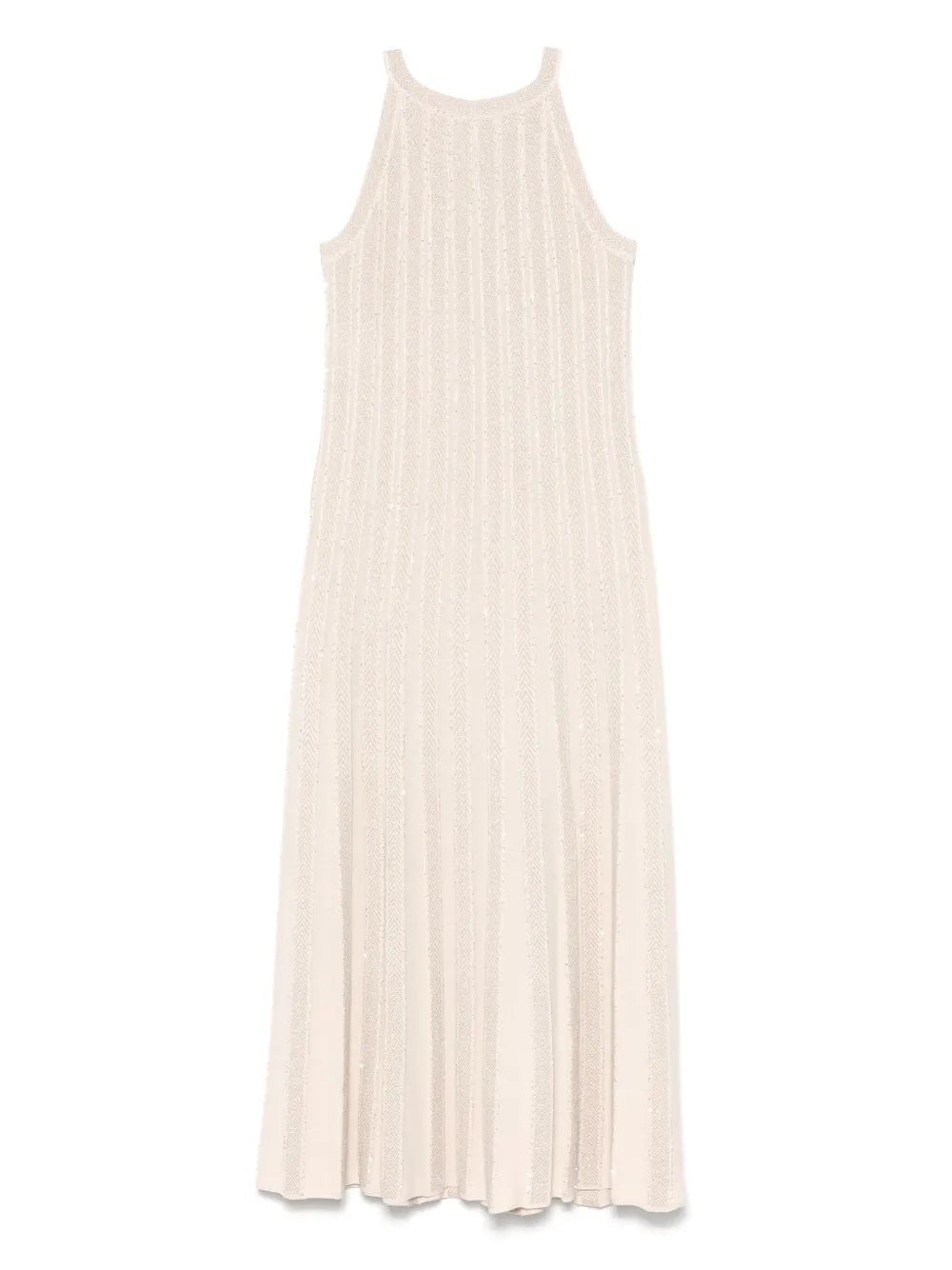 Lurex-Knit Midi Dress