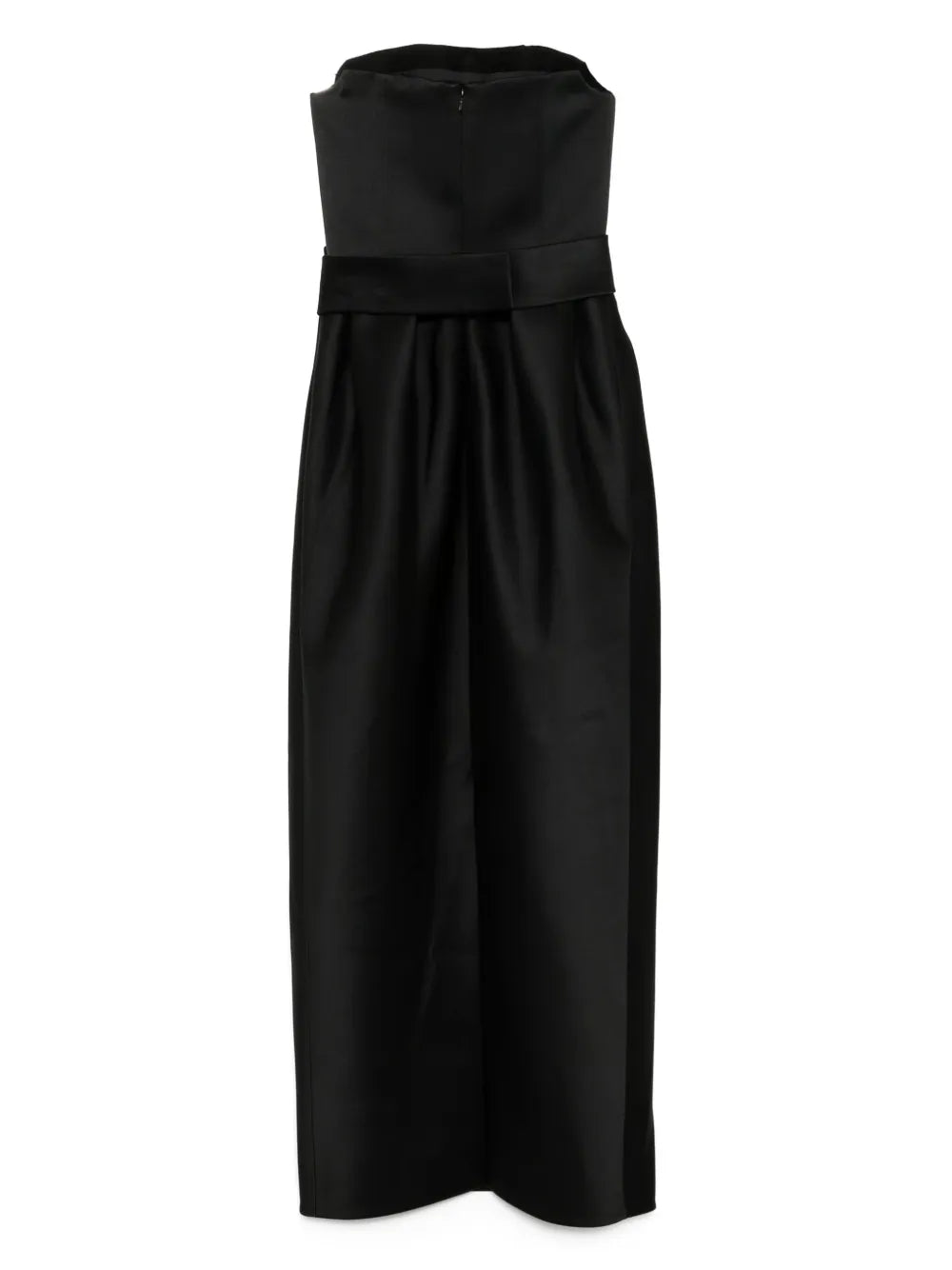 Strapless Bow-Detail Gown Dress