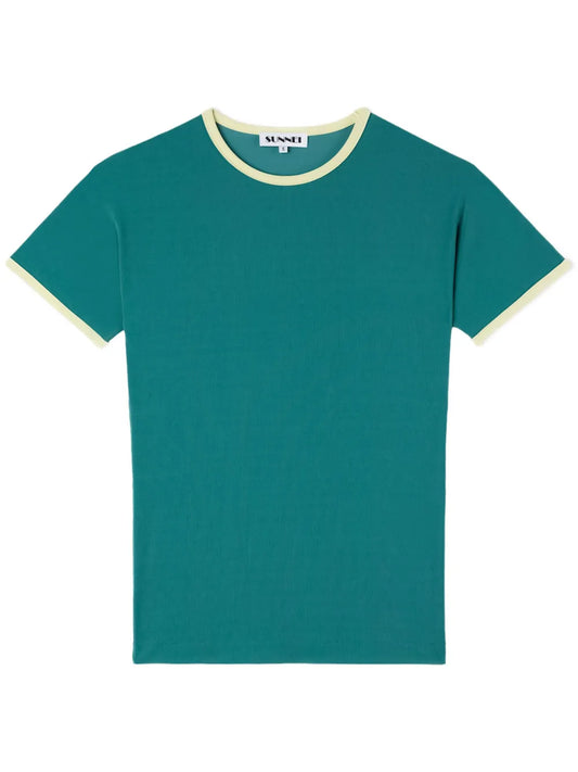 Contrasting-Trim T-Shirt