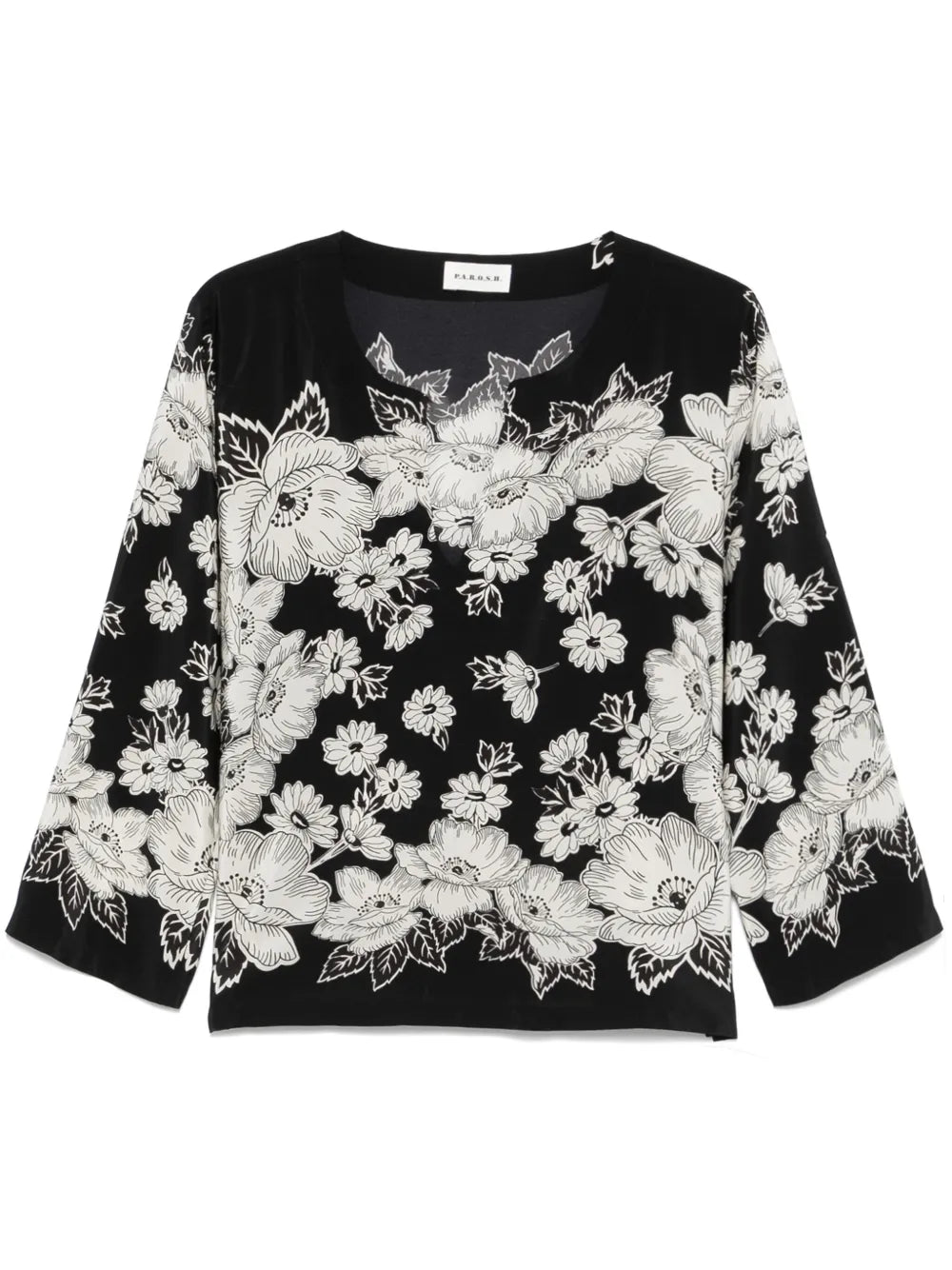 Floral-Print Blouse