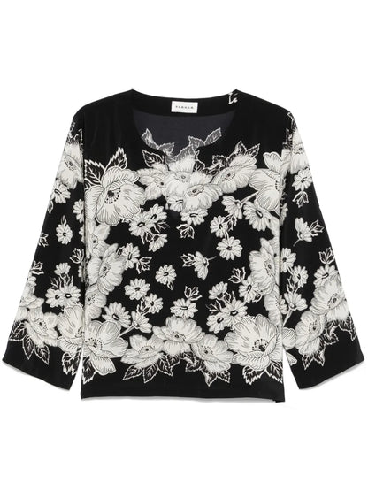 Floral-Print Blouse