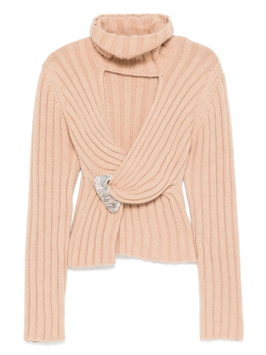 Twisted Roll-Neck Sweater