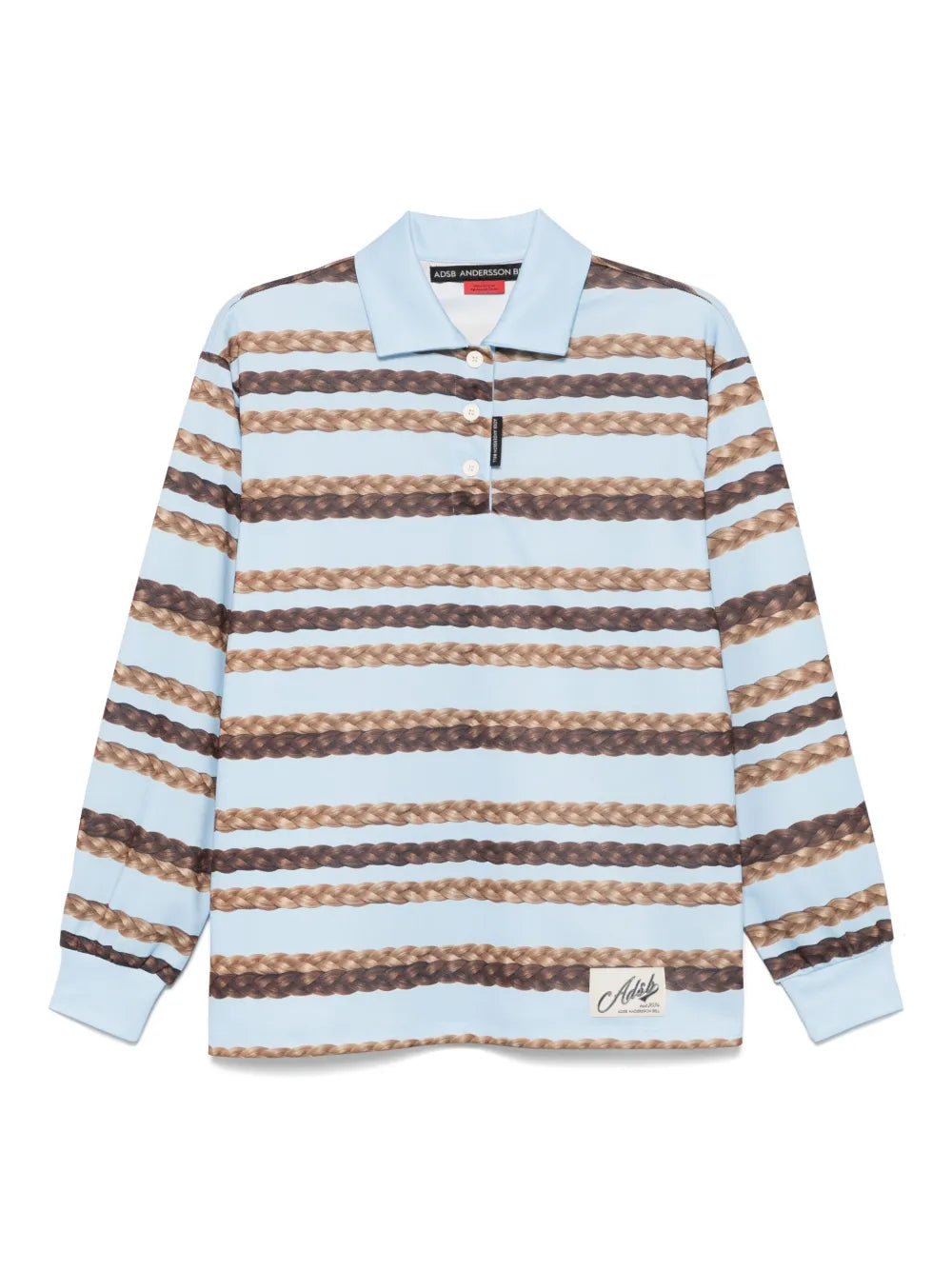 Hair Braid-Stripe Polo Top