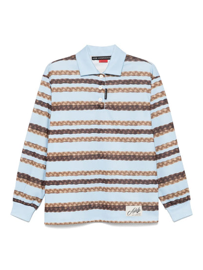 Hair Braid-Stripe Polo Top