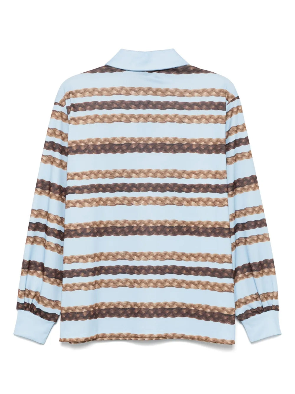 Hair Braid-Stripe Polo Top