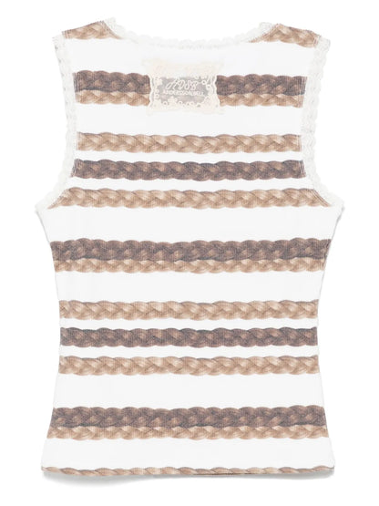 Hair Braid-Stripe Tank Top