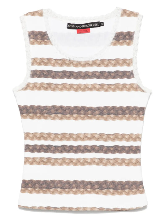 Hair Braid-Stripe Tank Top