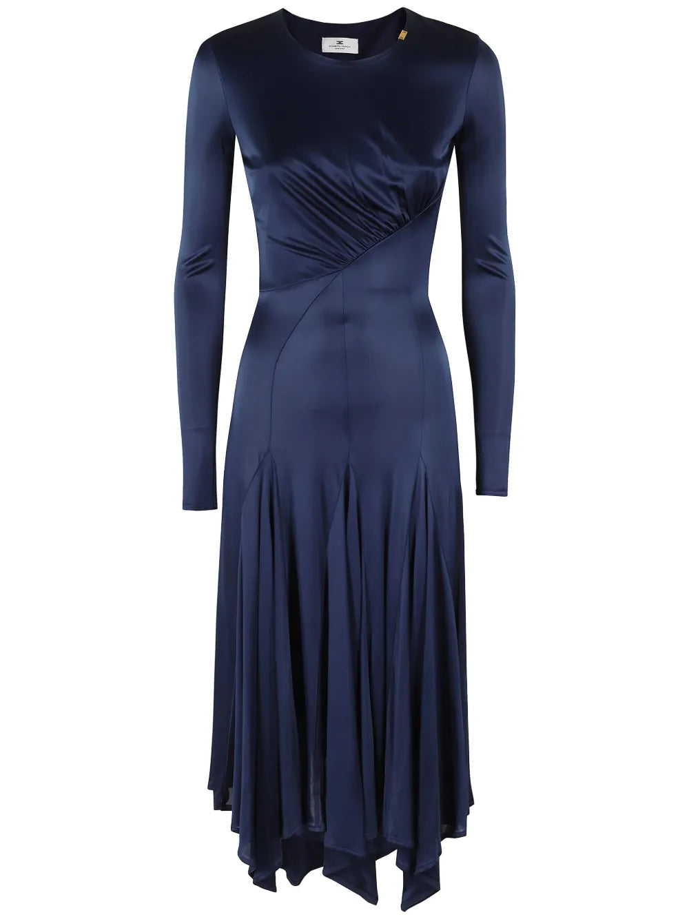 Draped-Detailing Midi Dress
